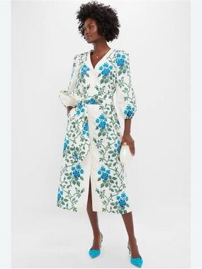Tuckernuck Cerulean Vine Poplin Lachlan Dress